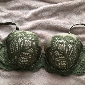 Victoria's Secret Forest Green Lace Bra